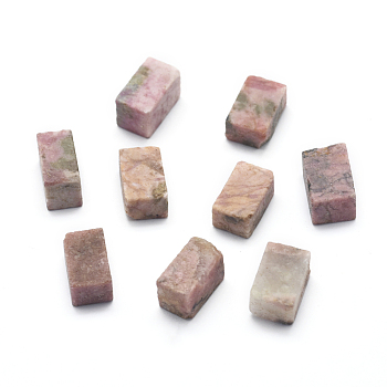 Natural Rhodonite Beads, No Hole/Undrilled, Cuboid, 12~13x7~8x7~8mm