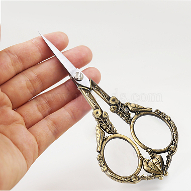 420 Stainless Steel Retro-style Sewing Scissors for Embroidery(TOOL-WH0127-16AB)-3