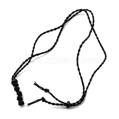 Изготовление ожерелья-мешочка в технике макраме из регулируемого плетеного вощеного полиэфирного шнура(NJEW-TAC0008-02)-2