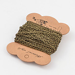 Iron Cable Chains, Unwelded, Oval, Cadmium Free & Nickel Free & Lead Free, Antique Bronze, 4x3x0.7mm(X-CHT002Y-AB)
