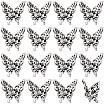 120Pcs Tibetan Style Alloy Pendants, Butterfly, Antique Silver, 14x15x6.5mm, Hole: 1.8mm(FIND-SC0010-49)