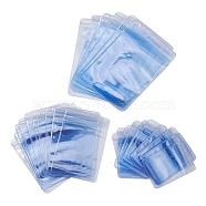 60Pcs 3 Sizes Rectangle PVC Zip Lock Bags, Resealable Packaging Bags, Self Seal Bag, Light Blue, 7~13x5~9cm, Inner Size: 5.5~11.5x4.5~8.5cm, Unilateral Thickness: 4.5 Mil(0.115mm)(OPP-YW0001-02)