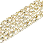 Unwelded Aluminum Curb Chains, Light Gold, 14x9.5x2mm(CHA-S001-091)