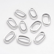 201 Stainless Steel Linking Rings, Oval, Stainless Steel Color, 20x11.5x1mm(STAS-K166-14P)