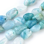 Natural Hemimorphite Beads Strands, Tumbled Stone, Nuggets, 11~20x7~11mm, Hole: 1mm, about 29~30pcs/strand, 15.3~15.7 inch(39~40cm)(X-G-I250-02C)