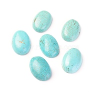 Natural Magnesite Cabochons, Dyed, Oval, Turquoise, 30x20x8mm(TURQ-L031-038E-04)