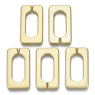 Opaque Spray Painted Acrylic Linking Rings, Quick Link Connectors, for Cable Chains Making, Rectangle, Gold, 43.5x23x4.5mm, Inner Diameter: 30x12mm, about 147pcs/500g(OACR-S021-70A-B01)