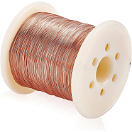 Copper Craft Wire, Round Wire, Light Salmon, 24 Gauge, 0.5mm, about 328.08 Feet(100m)/Roll(CWIR-WH0014-01B-01)