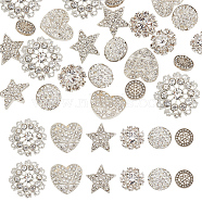 WADORN 24Pcs 6 Style 1-Hole Alloy & Brass Rhinestone Shank Buttons, with Polymer Clay Rhinestone, Mixed Shapes, Platinum & Silver, 12~23x12~23x6~9.5mm, Hole: 1~2.4mm, 4pcs/style
(FIND-WR0011-04)