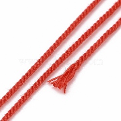 Cotton Cord, Braided Rope, with Paper Reel, for Wall Hanging, Crafts, Gift Wrapping, FireBrick, 1mm, about 32.81 Yards(30m)/Roll(OCOR-E027-01A-11)