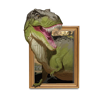 PVC Wall Stickers, Wall Decoration, Dinosaur, 950x330mm, 2 sheets/set