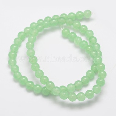 Chapelets de perles en jade de malaisie naturelle et teinte(X-G-A146-6mm-A26)-2