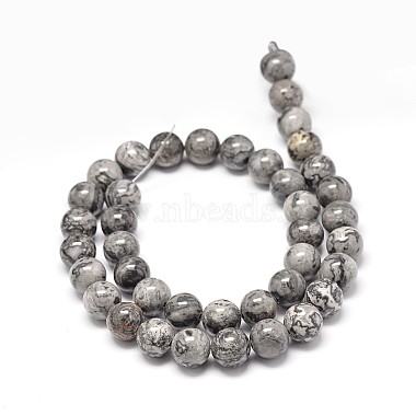 Brins de perles en pierre de carte naturelle(G-P075-15-6mm)-2