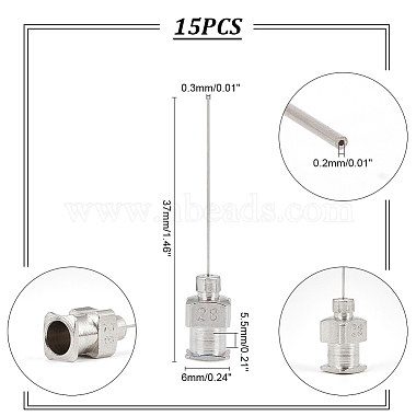 15Pcs 304 Stainless Steel Dispensing Blunt Tip Luer Lock Needles(TOOL-UN0001-28B)-3