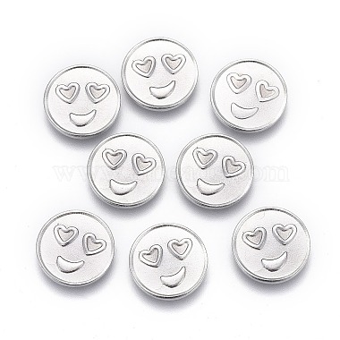 8mm Stainless Steel Color Flat Round Stainless Steel Cabochons