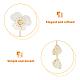 Fibloom 1 paire de boucles d'oreilles pendantes en alliage avec fleur et papillon(EJEW-FI0002-03)-3