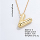 Stainless Steel Party Balloon Letter Pendant Cable Chain Necklaces for Women(YF1942-22)-1