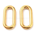 PVD Vacuum Plating 304 Stainless Steel Linking Rings, Long-Lasting Plated, Oval, Golden, 29.5x15x4mm, Inner Diameter: 7x22mm(X-STAS-F287-15G)