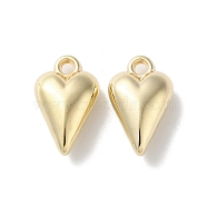 CCB Plastic Pendants, Heart Charms, Golden, 19x11.5x6.5mm, Hole: 2mm(CCB-C001-04G)
