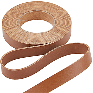 2M PVC Double Face Imitation Leather Ribbons, for Clothes, Bag Making, Chocolate, 12.5mm, about 2.19 Yards(2m)/Roll(SRIB-WH0011-127A-04)