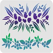 Large Plastic Reusable Drawing Painting Stencils Templates, for Painting on Scrapbook Fabric Tiles Floor Furniture Wood, Rectangle, Fruit Pattern, 297x210mm(DIY-WH0202-214)