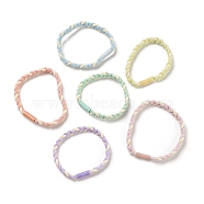 Nylon Elastic Hair Ties, Ponytail Holder, with Plastic Beads, Girls Hair Accessories, Mixed Color, 4.7~7mm, Inner Diameter: 41.8mm(OHAR-G015-04)