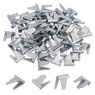 AHADERMAKER Iron Cage Building Clip, Wire Cage Buckle Clips, Platinum, 12.5x11x5.5mm, about 80Pcs/set(FIND-GA0002-87A)
