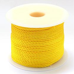 Nylon Thread, Gold, 1.0mm, about 49.21 yards(45m)/roll(NWIR-R026-1.0mm-543)