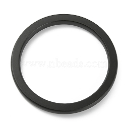 Black Wood Round Ring Bag Handles, for Bag Handle Replacement Accessories, Ring, 13.9x1.2cm, Inner Diameter: 11.35cm(FIND-WH0129-09B)