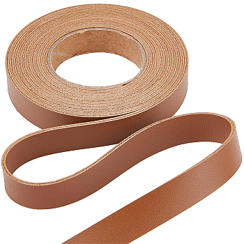 2M PVC Double Face Imitation Leather Ribbons, for Clothes, Bag Making, Chocolate, 12.5mm, about 2.19 Yards(2m)/Roll