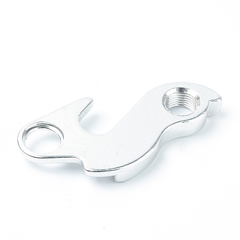 (Clearance Sale)Aluminum Tail Hook, Variable Speed Hook, Bicycle Accessories, Silver, 65x42x8mm, Hole: 9mm and 10.5mm