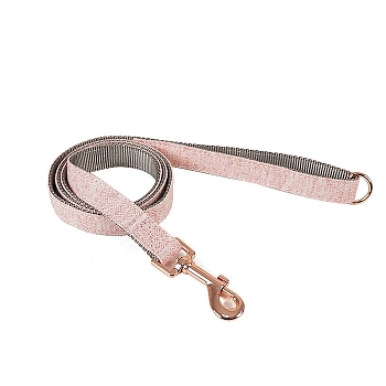 Nylon Strong Dog Leash, with Comfortable Padded Handle, Rose Gold Iron Clasp, for Small Medium and Large Dogs, Pet Supplies, Pink, 1250x20mm