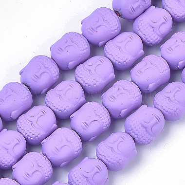 10mm Violet Human Non-magnetic Hematite Beads