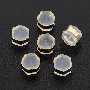 Golden Clear Silicone Ear Nuts