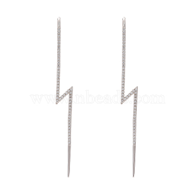 Rhodium Plated 925 Sterling Silver Ear Wrap Crawler Hook Earrings(EJEW-AA00271-33A-P)-2
