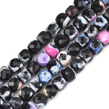 naturelles feu cr&eacute;pitent agate perles brins(G-H078-C49-6mm-06)-2