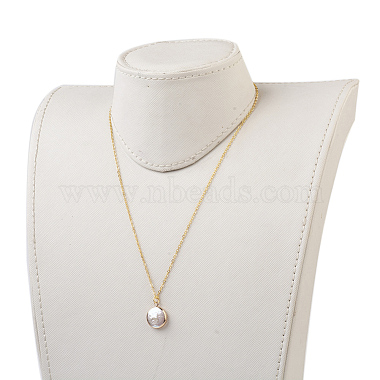 Colliers de perles de keshi de perles baroques naturelles plaquées(NJEW-JN02218)-4