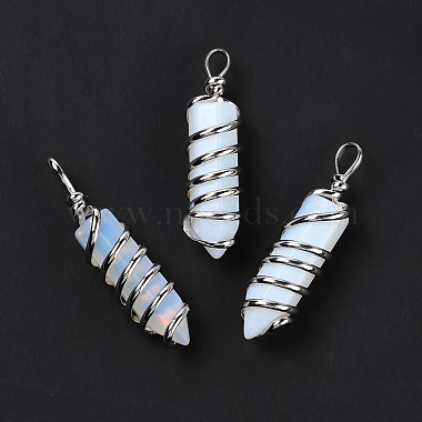 Platinum Bullet Opalite Big Pendants