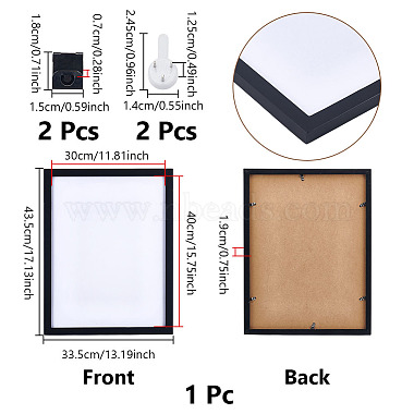 Rectangle Wood & Acrylic Cloth Storage Frames(ODIS-WH0007-63)-2
