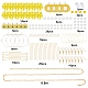 sunnyclue 198pcs kits de fabrication de boucles d'oreilles style fleur jaune à faire soi-même(DIY-SC0014-88)-2