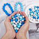 150Pcs 5 Colors Spray Painted Wood European Beads(WOOD-GL0001-19)-3