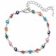 Christmas Brass Evil Eye Enamel Link Chain Anklets for Women(WGC2D50-03)-2