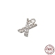 Real Platinum Plated Rhodium Plated 925 Sterling Silver Micro Pave Clear Cubic Zirconia Charms(STER-P054-10P-X)-1