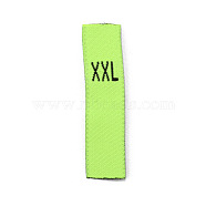 Cotton Sewing Labels, Clothing Size Labels, for Sewing, Knitting, Crafts, XXL, Lawn Green, 40x10mm(FIND-WH0056-50-2XL)