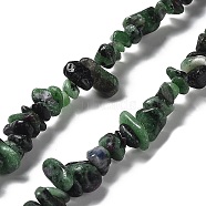 Natural Ruby in Zoisite Beads Strands, Chip, 1~8x5~17x5~8mm, Hole: 0.9~1mm, 30.31~31.50''(77~80cm)(G-M205-90)