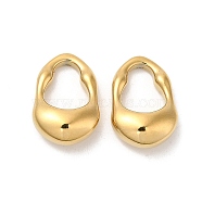 304 Stainless Steel Pendants, Lock Charm, Real 18K Gold Plated, 19x12.5x6mm, Hole: 11x8.5mm(STAS-H214-19G)