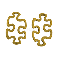 Tibetan Style Alloy Linking Rings, Cadmium Free & Lead Free, Autism Puzzle Jigsaw, Antique Golden, 30x18x3mm(TIBE-3558-AG-LF)