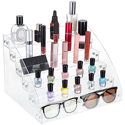 6-Tier Transparent Acrylic Nail Polish Organizer, Essential Oil Displays Holder, for Makeup, EyeGlasses, Fingernail Polish Bottles Storage, Clear, Finish Product: 30.9x26.6x21.6cm(ODIS-WH0329-42A)