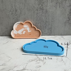 Food-Grade Silicone Cloud Shape Tray Mold, Resin Casting Molds, for UV Resin, Epoxy Resin Craft Making, Sky Blue, 145x85mm(PW-WG75375-01)