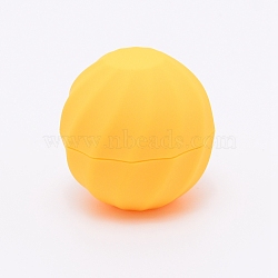 Plastic Empty Lip Balm Sphere Containers, Cosmetic Packaging Lip Balm Ball, Gold, 4.2cm, Inner Diameter: 2.8cm, Capacity: 7g(0.23 fl. oz), 4pcs/set(X-MRMJ-WH0064-26G)